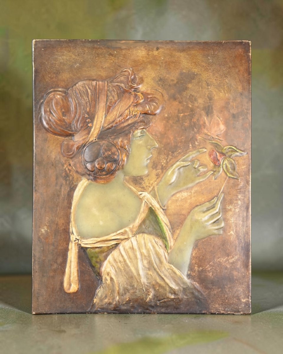 Goldscheider - Placca con Bassorilievo in Terracotta -Inizio XX Secolo